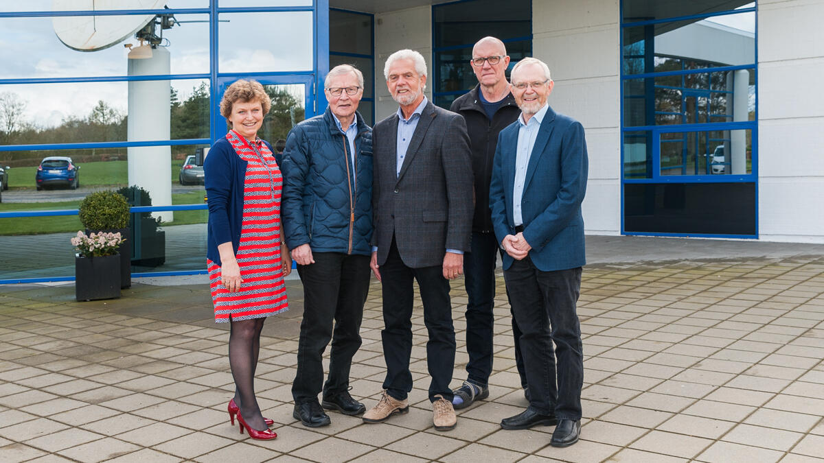 Bestyrelsens medlemmer set fra venstre: Britta Leth, Helge Stavnsbjerg, Bo Paarup, Gregers V. Kristensen og Leif Amby.